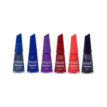 Kit Esmaltes Risqué & Doritos - 6 cores Kit Esmaltes Risqué & Doritos - 6 cores