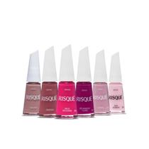Kit Esmaltes Risqué Rosas mais vendidos - 6 esmaltes Kit Esmaltes Risqué Rosas mais vendidos - 6 esmaltes