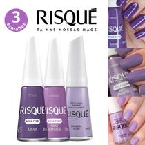 Kit Esmaltes Risqué Tons Roxo Lilás Azul Esmalte Atacado Nova Coleção Kit Esmaltes Risqué Tons Roxo Lilás Azul Esmalte Atacado Nova Coleção