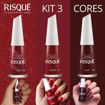 Kit Esmaltes Risqué Tons Vermelhos Marrom Nova Coleção Risque Esmaltes Atacado Kit Esmaltes Risqué Tons Vermelhos Marrom Nova Coleção Risque Esmaltes Atacado