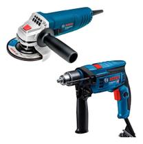 Kit Esmerilhadeira Angular 4 1/2 115mm Gws 850w e Furadeira de Impacto 1/2 13mm Gsb 13re 750w Bosch Kit Esmerilhadeira Angular 4 1/2 115mm Gws 850w e Furadeira de Impacto 1/2 13mm Gsb 13re 750w Bosch
