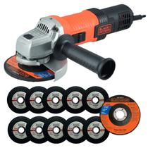 Kit Esmerilhadeira Angular Black Decker 920w Profissional 115mm 4.1/2 + Discos Corte Desbaste Metal