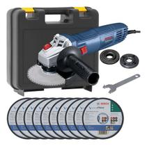 Kit Esmerilhadeira Bosch Gws 700 10 Discos Metal Maleta 110v Kit Esmerilhadeira Bosch Gws 700 10 Discos Metal Maleta 110v