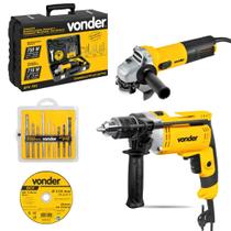 Kit Esmerilhadeira E Furadeira C/ Brocas/ Disco EFV 751 Vonder