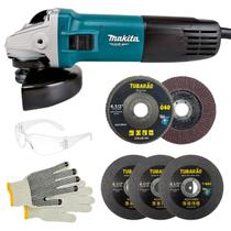 Kit Esmerilhadeira Lixadeira 4.1/2'' 110v M9510b Makita