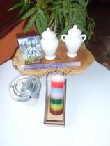 Kit Esotérico Tarô Rituais Sagrado oraculos Umbanda Quartinha fem masc Vela Baralho Orixas Turibulo Incenso Cx MDF Kit Esotérico Tarô Rituais Sagrado oraculos Umbanda Quartinha fem masc Vela Baralho Orixas Turibulo Incenso Cx MDF