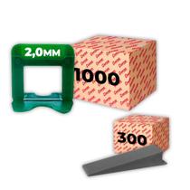 Kit Espaçador Nivelador Eco C/500/1000 Pçs Mais Cunha de Nivelamento Eco C/100/200/300 Pçs Cortag Para Azulejos Cerâmicas Porcelanato Profissional