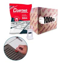 Kit Espaçador Nivelador Slim Cortag Com 1000 Pçs 1.0MM a 2.0MM Piso Cerâmica Porcelanato Kit Espaçador Nivelador Slim Cortag Com 1000 Pçs 1.0MM a 2.0MM Piso Cerâmica Porcelanato