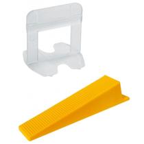 Kit espacador nivelador smart c/ 1000 pcs c/ 100 pcs de cunha porcelanato piso azulejo