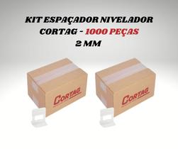 Kit espaçador nivelador tradicional porcelanato 2 mm cortag 1000 peças