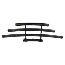 Kit Espada Katana Decorativa Letra Japonesa Suporte Cosplay