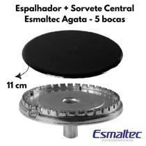 Kit Espalhador + Sorvete Fogão Esmaltec Agata 5 Bocas / boca central