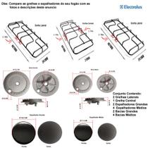 Kit espalhadores + bacias + grelhas para fogões electrolux 6 bocas 76 hl