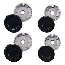 Kit Espalhadores + Bacias para Fogão Mueller Fratello / Piacere / Vetro 4 Bocas