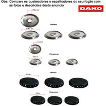 Kit espalhadores + bacias para fogões dako civic 6 bocas