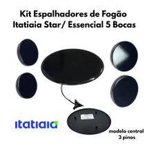 Kit Espalhadores de Fogão Itatiaia Star/ Essencial 5 Bocas Modelo 2020 2peq / 2grd / 1 Gig 3 pinos