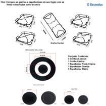 Kit espalhadores + grelhas p/ fogões tripla chama electrolux 5 bocas 76 srb