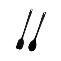 Kit Espátula + Colher de Silicone Extra Grande 45cm Sortida