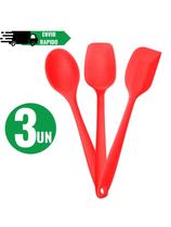 Kit Espátula mais Colher de Silicone Antiaderente Utilidade Domestica