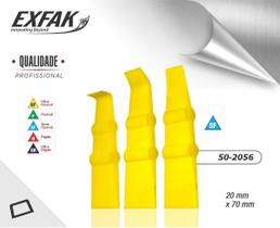 Kit Espátula Mini Amarela Com Escala 03 Pcs Exfak Cod. 50-2260