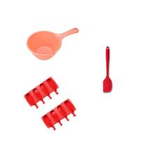 Kit Espátula Panelinha Multiuso 2 Formas Silicone Picolé