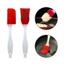 Kit Espátula + Pincel Silicone Cozinha Culinária Multicolor