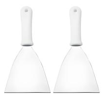 Kit Espátula Reta Inox Chapa Lanche Chapeiro Kit Espátula Reta Inox Chapa Lanche Chapeiro