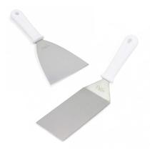 Kit Espátulas 1 Curva e 1 Reta Lanche Profissional Chapeiro Kit Espátulas 1 Curva e 1 Reta Lanche Profissional Chapeiro