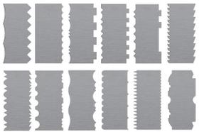 Kit Espátulas De Bolo 12 Uni 24 Modelos Diferentes Em Inox