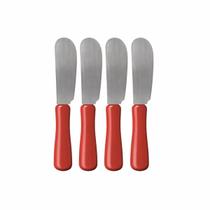 Kit Espátulas de Cozinha Inox Vermelho 10cm Art House Kit Espátulas de Cozinha Inox Vermelho 10cm Art House