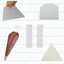 Kit Espátulas Decorativas + Saco De Confeitar