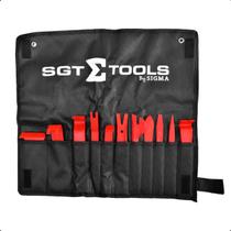 Kit Espátulas Desmontagem Automotiva 11 Peças Nylon Removedor Grampos Painel Multimídia com Estojo Sigma Tools