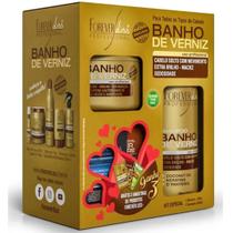 Kit Especial Banho De Verniz Shampoo 300ml + Máscara 250g Forever Liss com Sachê