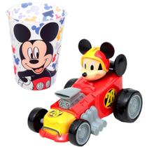 Kit Especial Carro 13cm Mickey Carrinhos Fantásticos + Copo