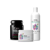 Kit Especial Condicionador Limpante Kiss me Softly + Leave-in Super Light +Máscara de Reconstrução Wave Protein Kah-Noa