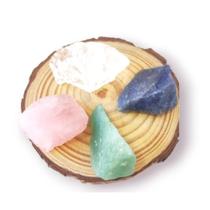 Kit Especial Cristais para Insônia e Harmonização Quartzo Rosa, Verde, Azul e Quartzo Transparente