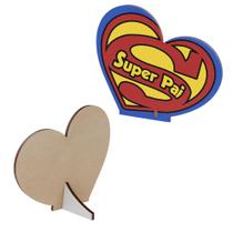 Kit Especial de MDF com 15 Lembrancinhas para o Dia dos Pais Coração Kit Especial de MDF com 15 Lembrancinhas para o Dia dos Pais Coração