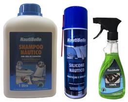 Kit Especial Limpeza Jet Ski NautiBelle Silicone Náutico