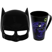 Kit Especial Máscara Infantil e Xícara Plástica do Batman