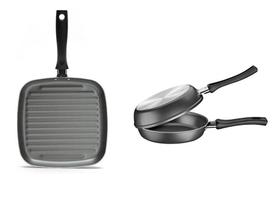 Kit Especial P/ D das Mães Omeletera Grill 1 PC 20cm+ Bistequera 24cm 1PC. De Alumínio