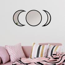 Kit Espelho Decorativo Lua Trio 24x32cm/31cm/16x31cm