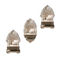 Kit Espelho Decorativo Veneziano 3885 E 3890 - Prata Kit Espelho Decorativo Veneziano 3885 E 3890 - Prata