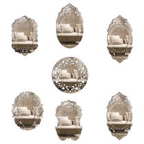 Kit Espelho Decorativo Veneziano - 7 Peças