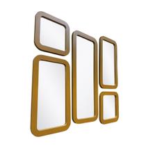 Kit Espelho Emoldurado Poli Freijó 2 25x25cm 2 25x45cm 1 25x65cm Kit Espelho Emoldurado Poli Freijó 2 25x25cm 2 25x45cm 1 25x65cm