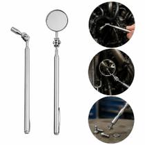 Kit espelho localizador de pecas com pegador ima telescopico imantado articulado inspeçao magnetico de porcas parafuso