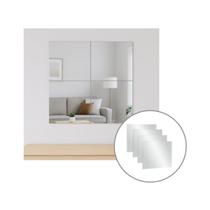 Kit Espelho Modular 50x50cm - 4 Peças de Espelho de 25x25cm