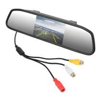 Kit Espelho Retrovisor Monitor Tela Lcd 4.3 Câmera Ré