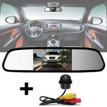 Kit Espelho Retrovisor Monitor Tela LCD 4.3 + Câmera Ré Tartaruga Embutir - E-Tech / OH PRO / DURAWELL