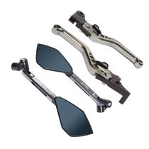Kit Espelho Retrovisor Piramide Manete Esportivo Moto MT07 MT09 XJ6