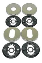 Kit Espelho roseta Redonda Avulsa para Fechadura Externa IMAB Cromado Inox Polido Kit Espelho roseta Redonda Avulsa para Fechadura Externa IMAB Cromado Inox Polido